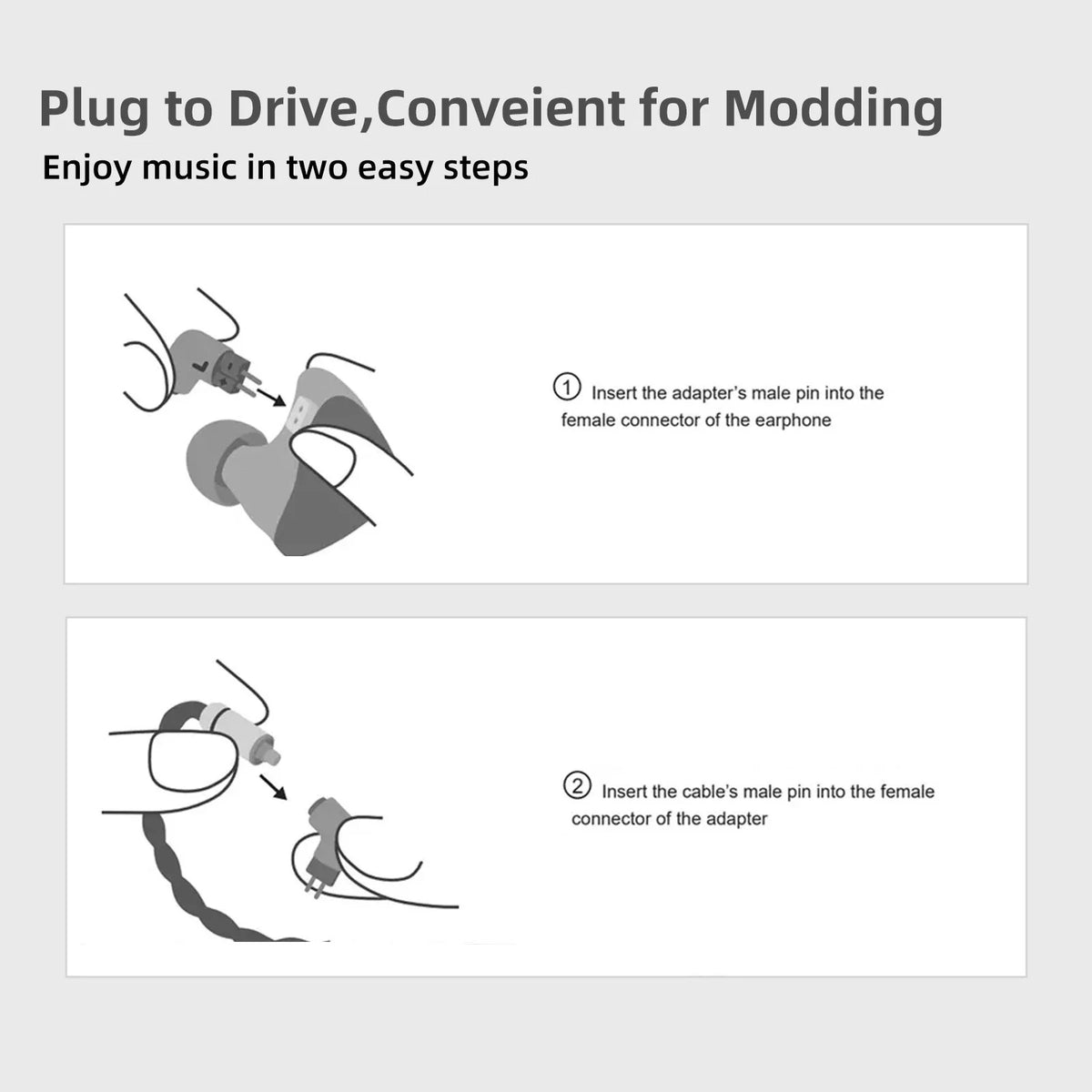 OKCSC Earphones Adapter 0.78mm Male to MMCX Connector for IER-M7\IER-M9IER-Z1R\XBA-300AP\XBA-N3BP\JVC HA-FX850\HA-FX1100\HA-FD02