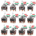 High Current Toggle Switch 2/3/4/6/8/9/12Pin Self Reset/Self-locking Switch Copper Pin 32A 250VAC Push Button Switch