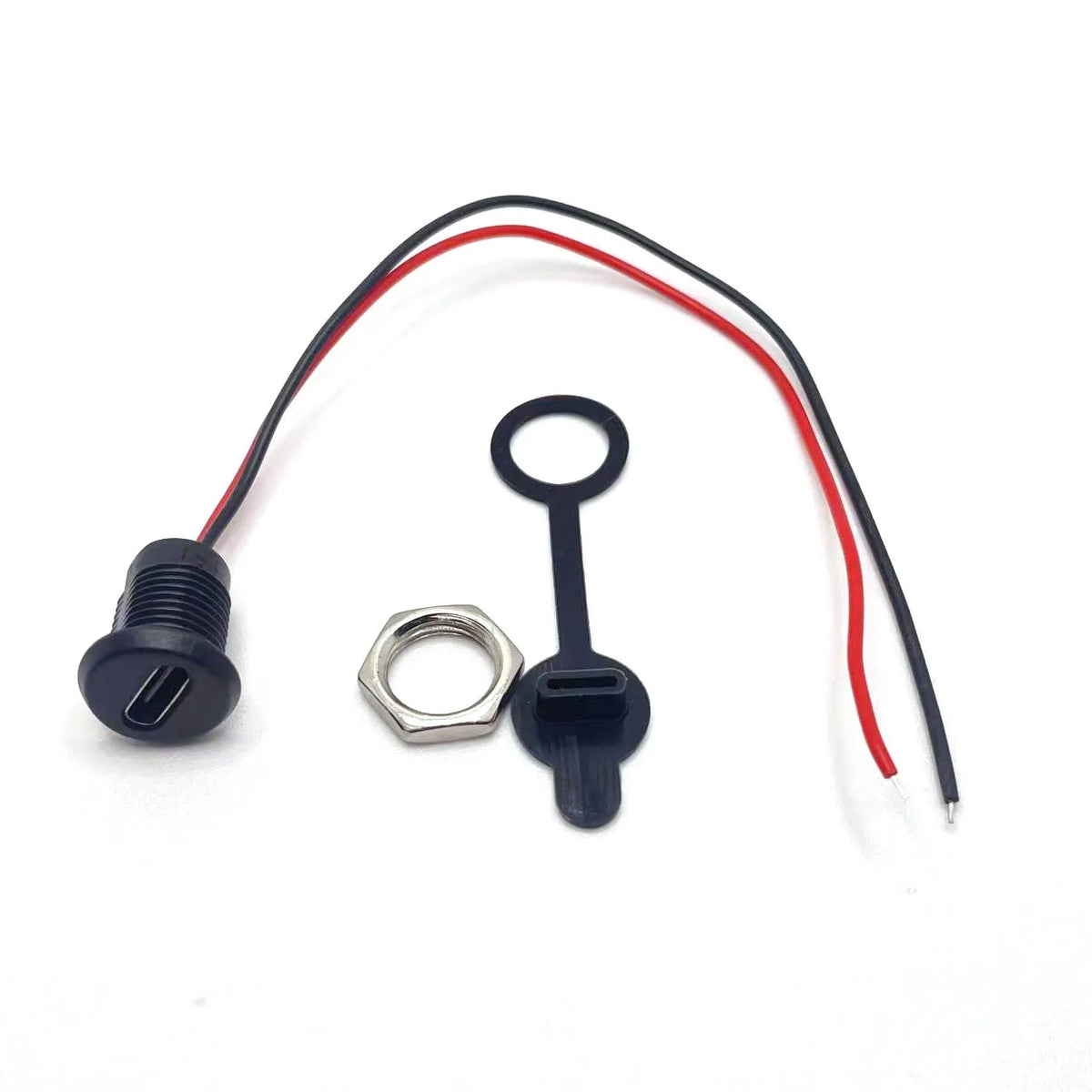 2/4/5/6Pin Type-C USB High Current Charging Socket with PH2.54 Nut Snap Lock Plate Female Type C Waterproof Female Connector