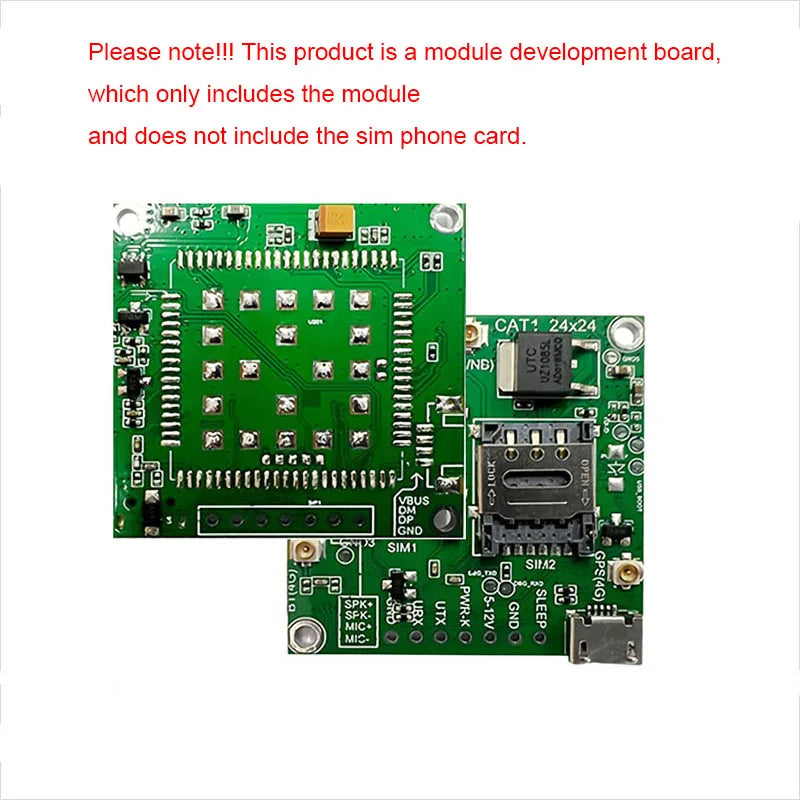 SIM7670G SIM7672G Development Core Board 4G+GNSS LTE CAT1 Module Global Bands Breakout Kit with Antenna Support LTE-FDD/LTE-TDD