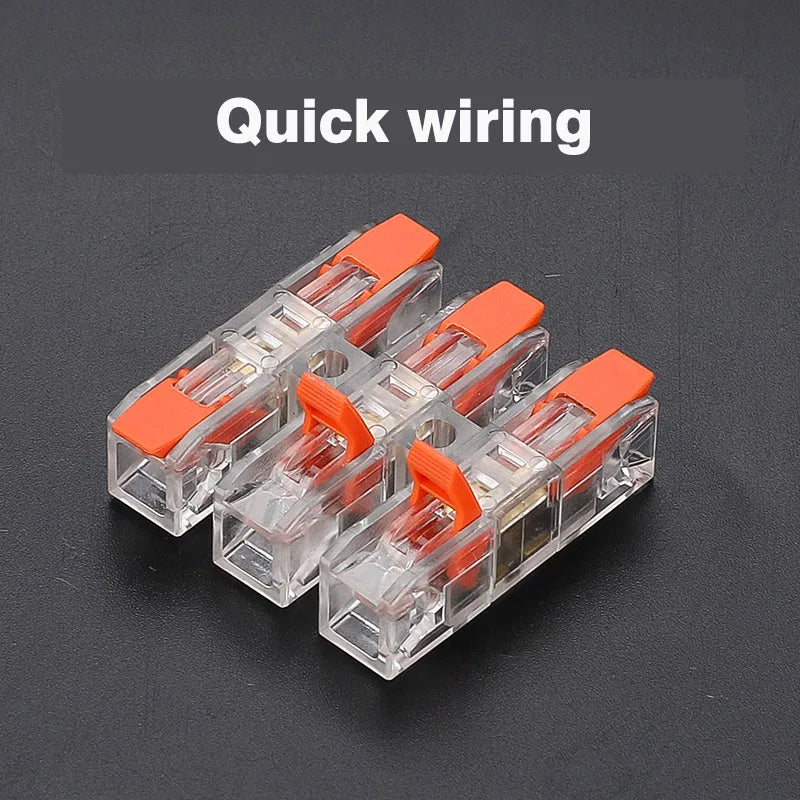 Wiring Terminal Quick Press Type Electrical Docking 2-12 Pin Screw Fixing Compact Wire Connector Push-in Type Terminal Block
