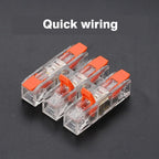 Wiring Terminal Quick Press Type Electrical Docking 2-12 Pin Screw Fixing Compact Wire Connector Push-in Type Terminal Block
