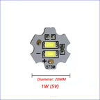 1PCS DC3V-5V Dimmable 5730 SMD LED Lamp 1W 2W 3W 4W 5W 10W LED Light Beads White Warm White With Light Adjust Switch.