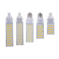 G24 2Pin 7W9W10W12W15W18W E27 LED Corn Bulb Lamp Horizontal Clear Cover Rotatable 85-265V Plug 2U PLC CFL LED Replacement Light