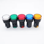20pcs Plastic Indicator Signal Lamp AD16-22DS 22mm 12V 24V 220V Red Blue Green Yellow White LED Power Signal Light Panel Mount