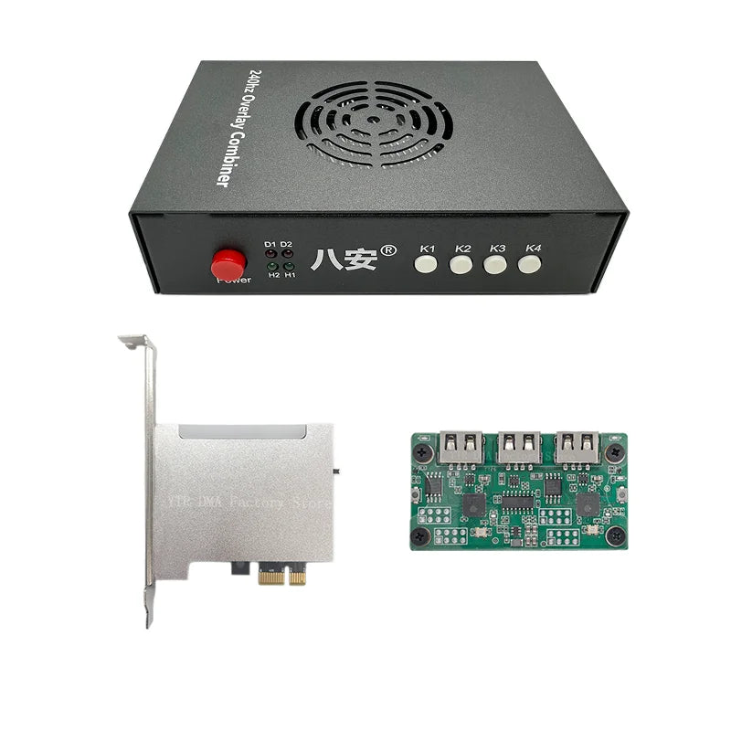 Complete Professional DMA Full Set 75T Ice Shield FPGA Module + BAAN DP/HDMI  1K240Hz 2K144Hz Video Fusion Device + MAKCU