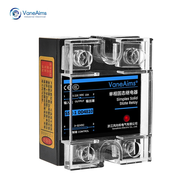 SSR-40DD DD SSR 10A 25A 40A 60A 80A 100A 120A DC control DC Solid State Relay Module for PID Temperature Control