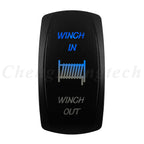 12V 20A Blue Led Car Boat Laser Rocker Switch ON OFF, (ON) OFF, ON OFF ON, (ON) OFF ON, (ON) OFF (ON) Waterproof