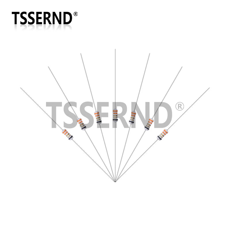 20pcs 1/4W 5% 0.25W Wire Wound Resistor Fuse Winding Resistance 0.5R 10R 0.5 1 2.2 3.3 3.9 4.7 5.1 10 ohm