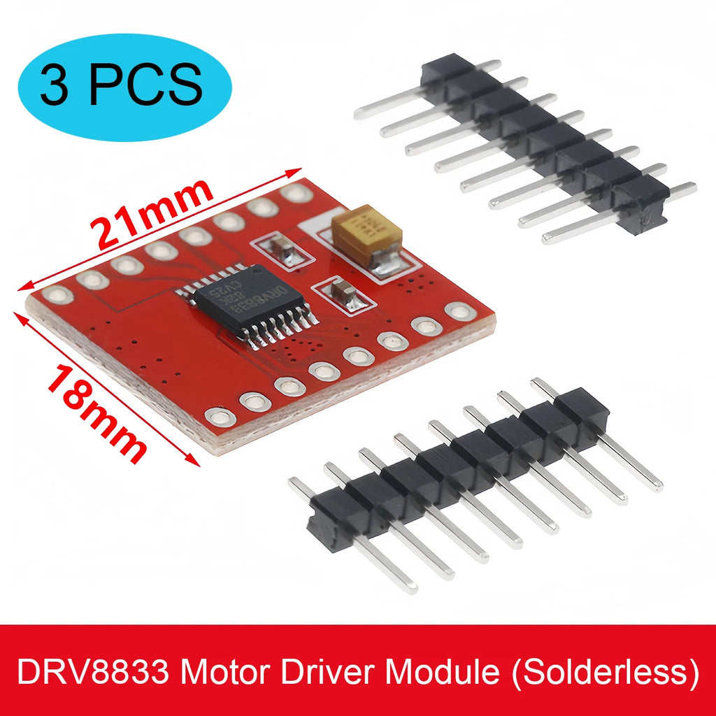 1-3PCS TB6612 DRV8833 Dual Motor Driver 1A TB6612FNG DC Motor Drive Module for Arduino Microcontroller Better than L298N