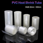 1m/5m Clear PVC Heat Shrink Tube Width 50mm ~ 500mm 18650 Lipo Battery Pack Insulated Cable Sleeve Protection Battery Film Wrap