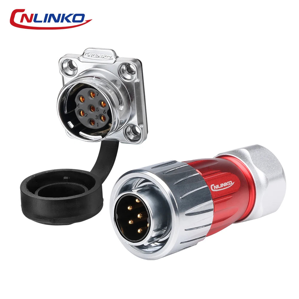 CNLINKO DH20 Electrical Connector Industrial Waterproof IP68 Soldering Wire Heavy Duty Metal Connector for Construction & Mining