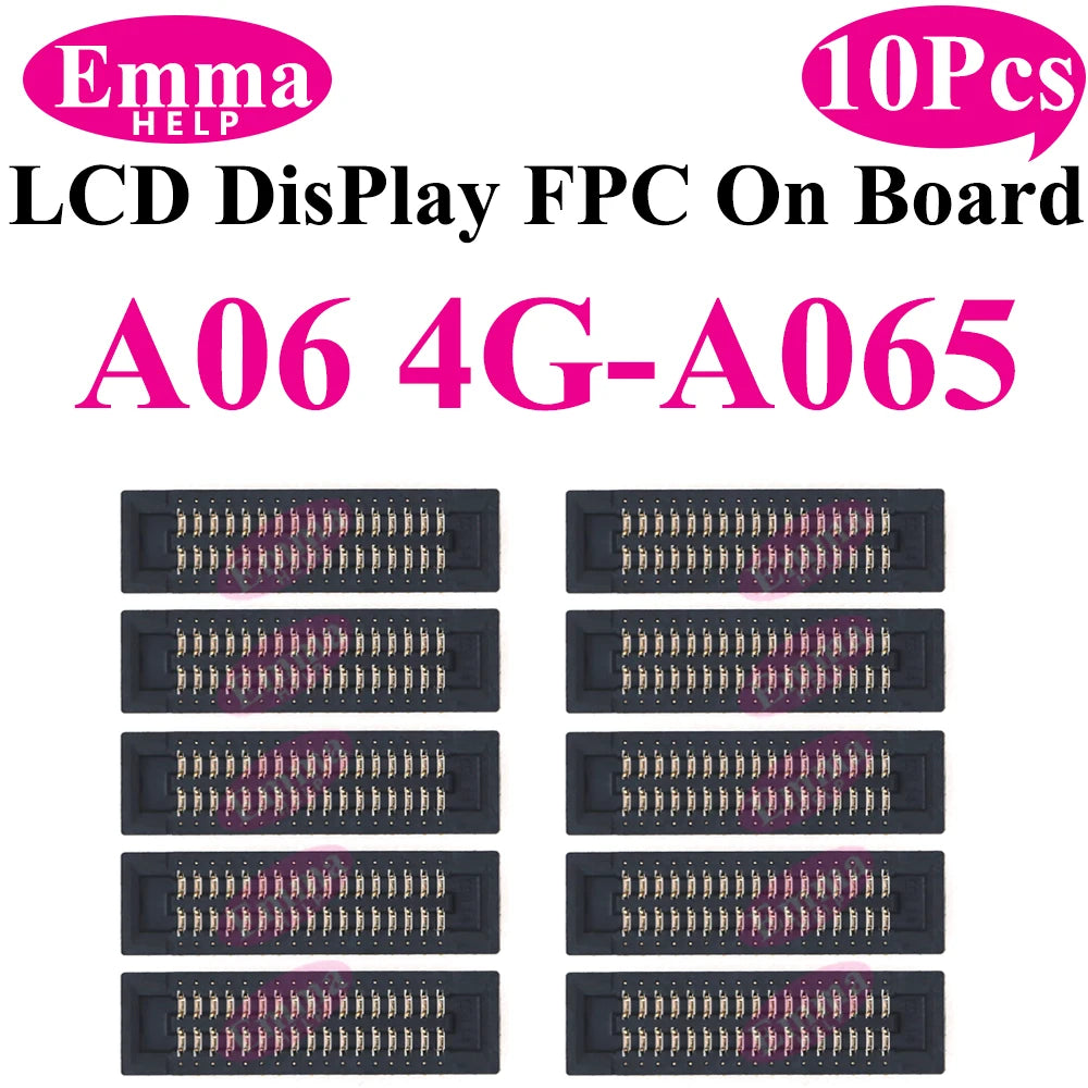 10pcs Connector FPC LCD Screen Motherboard For Samsung A15 A55 A35 A25 A05 A54 A34 A24 A14 A04  Display FPC On Board  78pin