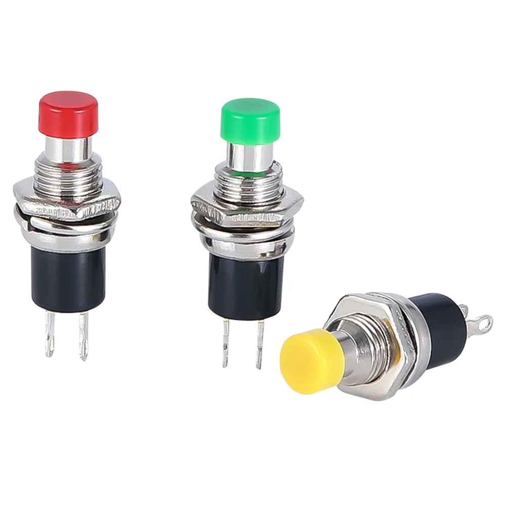 6PCS PBS-110 7MM Momentary Push Button Switch Press The Reset Switch Momentary ON OFF Push Button Micro Switch Normally Open
