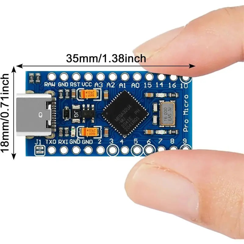 Smart-For AR Duino IDE Compatible 3-Pack Pro Micro Board Module Atmega32u4 5V 16Mhz USB Development Board Microcontroller