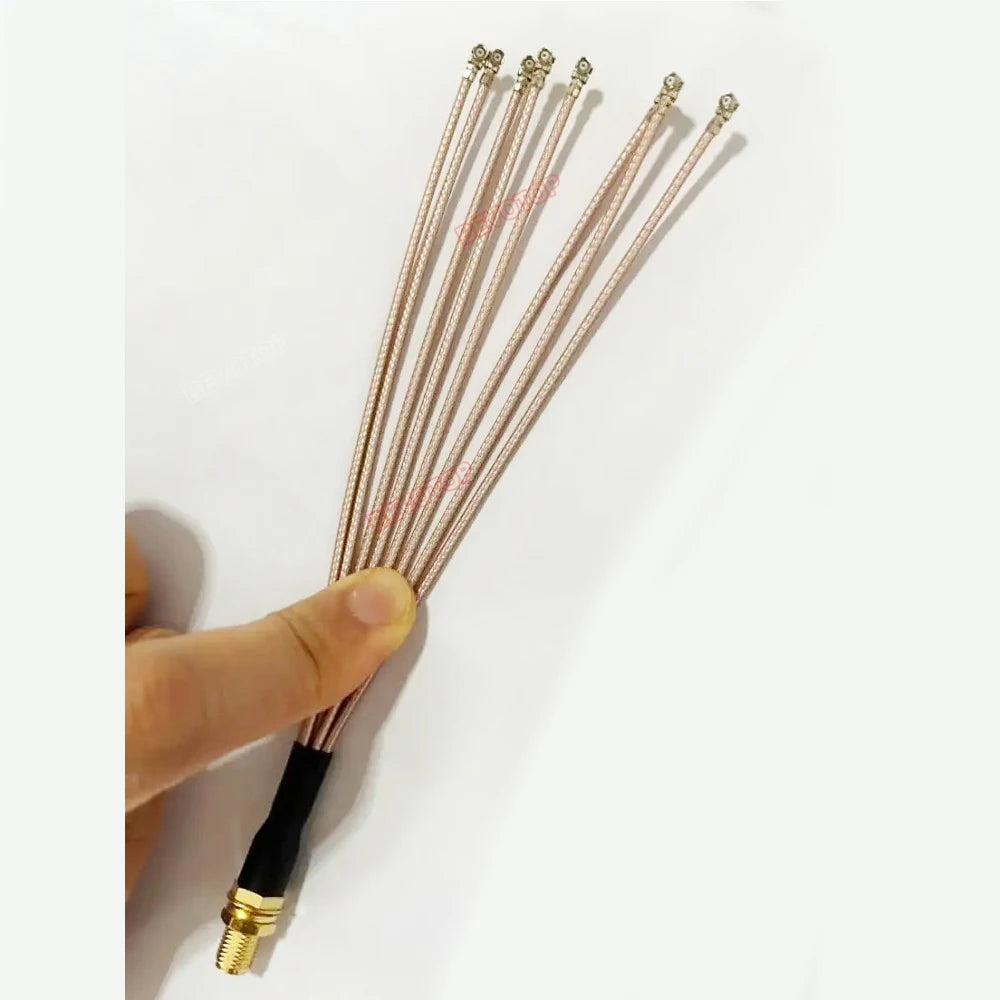 1PCS SMA to IPX Splitter SMA Female to 8*1st Generation RF1 Female RF1.13/RF1.37/RG178 Cable WIFI Antenna Extension Pigtail