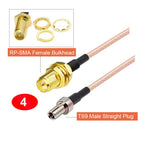 2PCS/LOT RP-SMA / SMA to TS9 Male / Female Connector RG316 Cable SMA to TS9 Extension Pigtail for Huawei 3G Modem Router