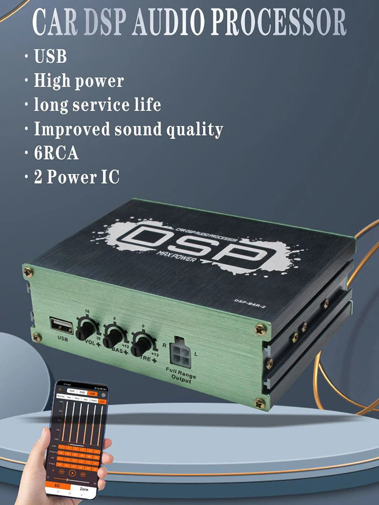 Car DSP Digital Audio Processor Support APP Control Navigation Sound Quality Enhancement Effect for Car Audio Enhancement