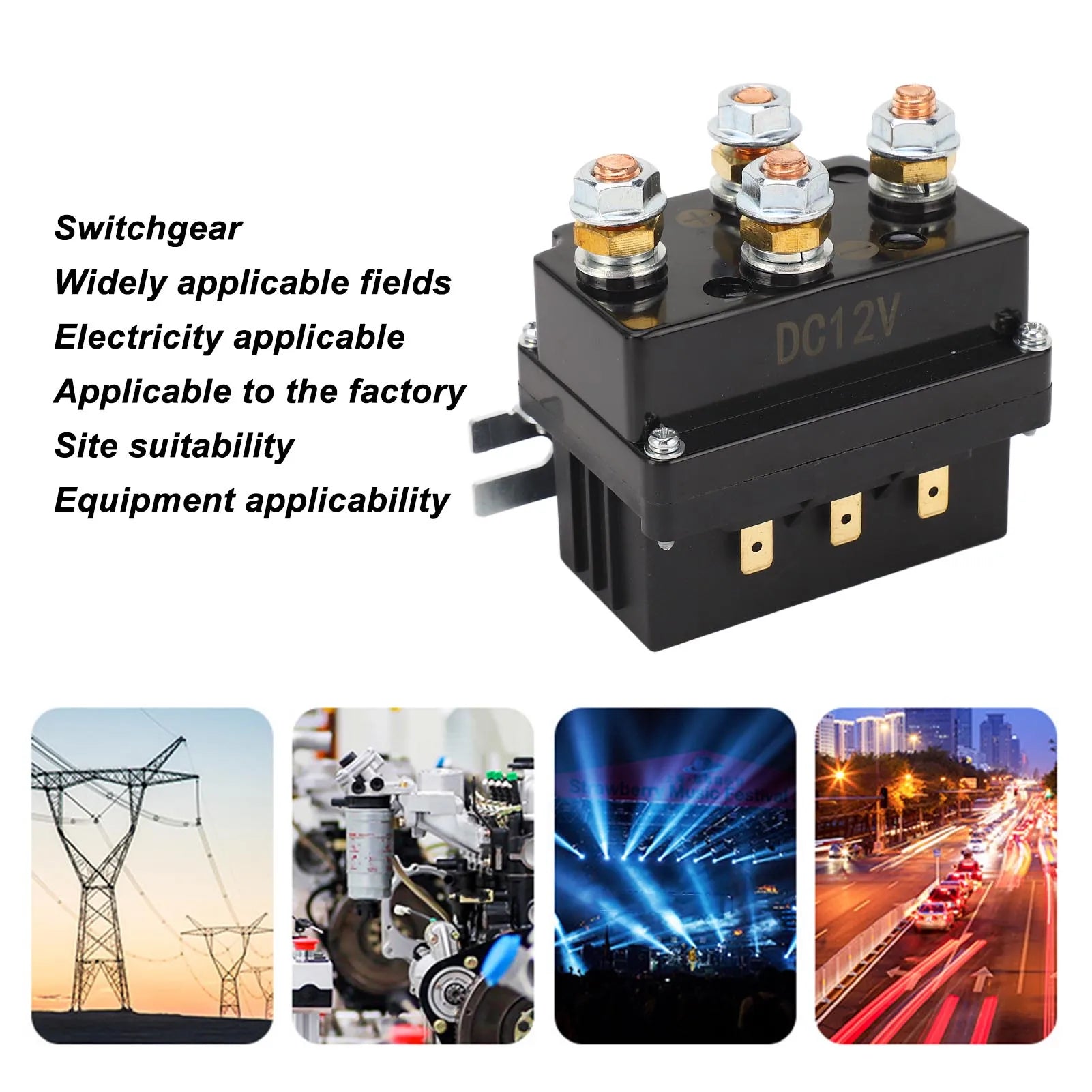 12V 500A Winch Relay Kit Remote Control Winch Relay Contactor Switch for ATV Snowmobile Mowers