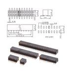 10pcs SMT 1.27mm 1.27 Double Row Female Breakaway PCB Board Pin Header socket Connector Pinheader 2*5 2*10