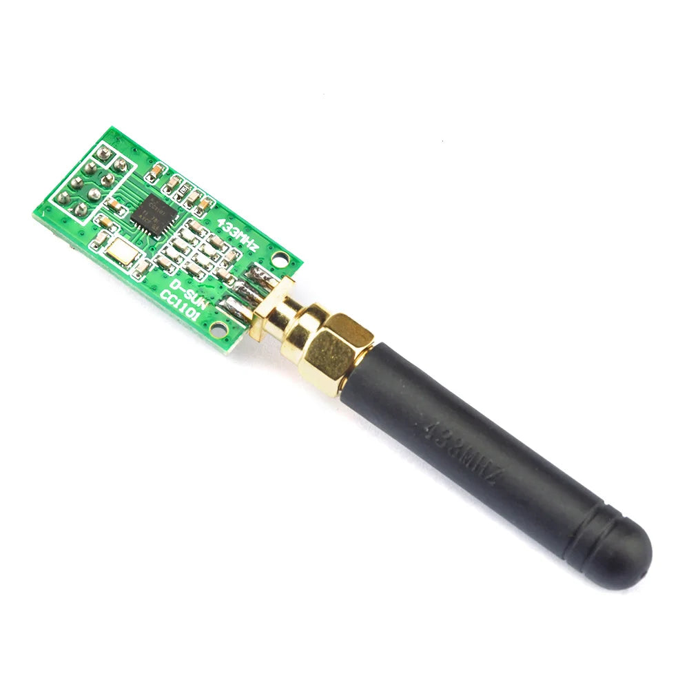 433 MHz Wireless Transceiver CC1101 with Antenna, RF Transceiver Module, 1.8–3.6V Long-Range Transmission Module