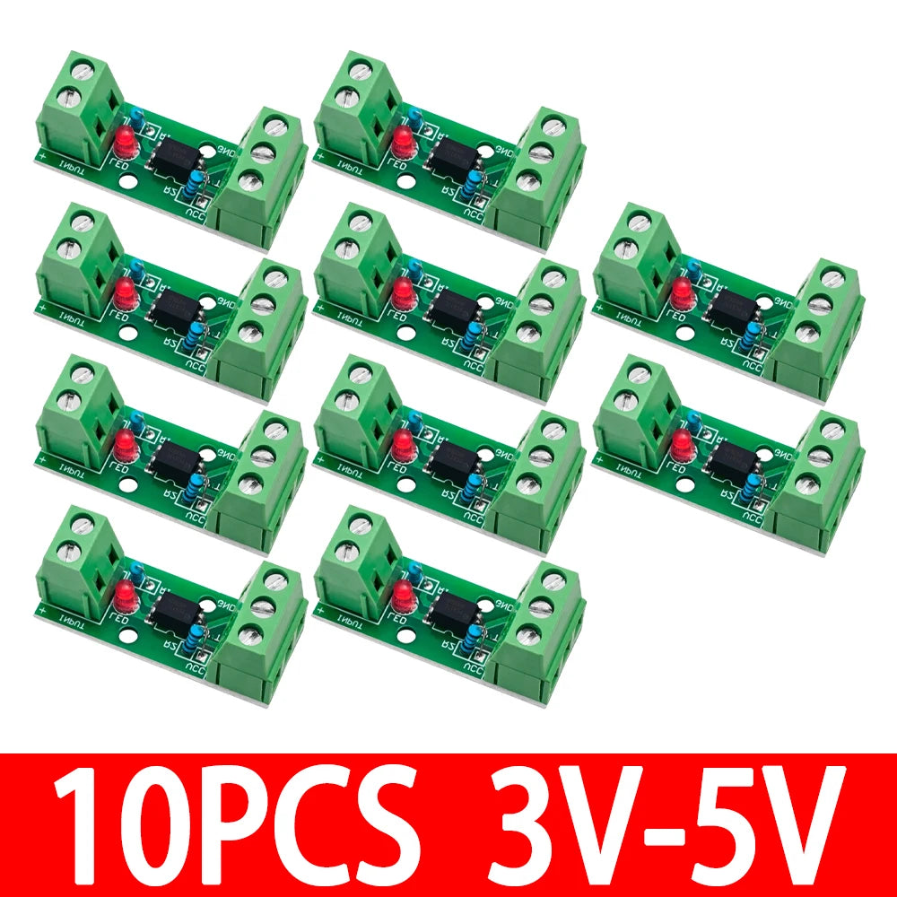 1 Channel Way Optocoupler Isolation Module PC817 EL817 3V-5V 12V 24V Photoelectric Isolator Rail Holder PLC Drive Motor Board