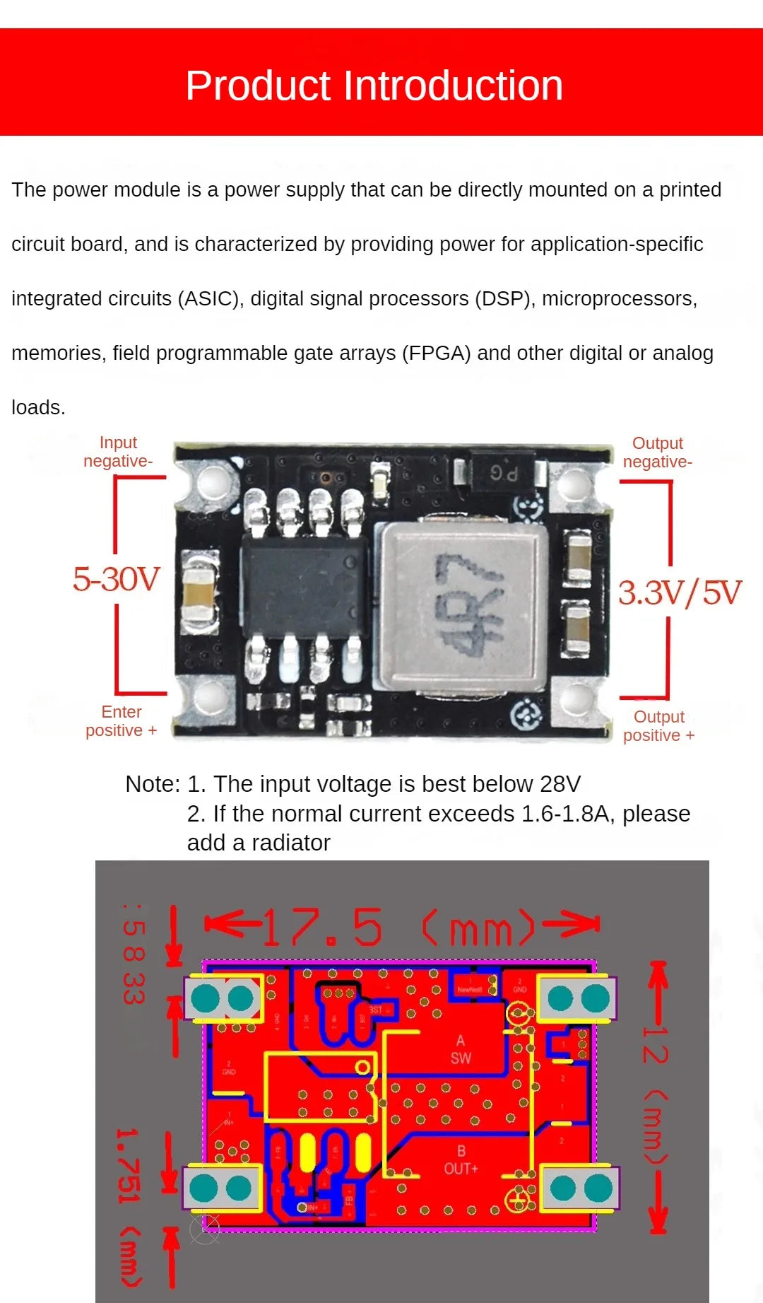 1/5/10PCS 3A Mini DC-DC Buck Step Down Converter Board Module 5V-30V to 3.3V 5V 12V DC DC Voltage Regulator PCB Board Power Buck