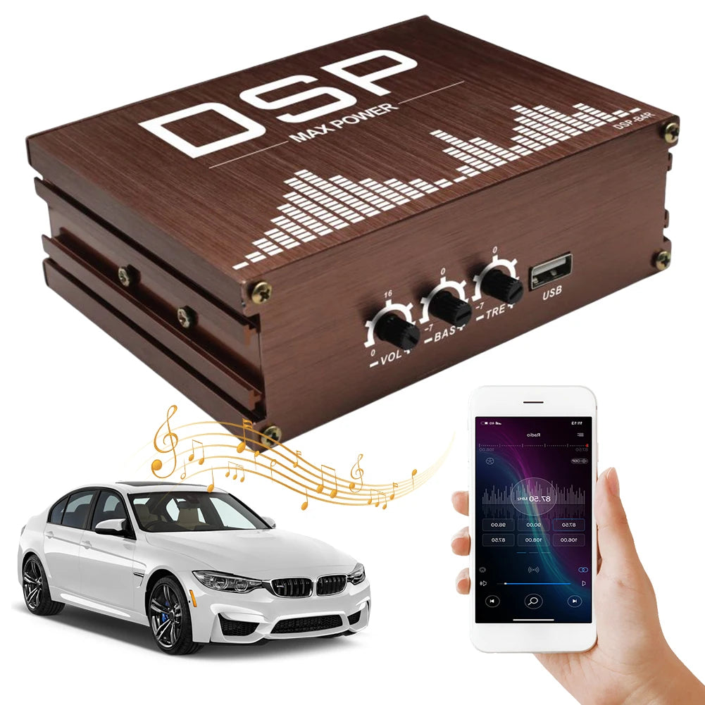 4x50W Car DSP Digital Audio Processor Audio Digital Sound Processor Car DSP Amplifier for Car Audio Enhancement