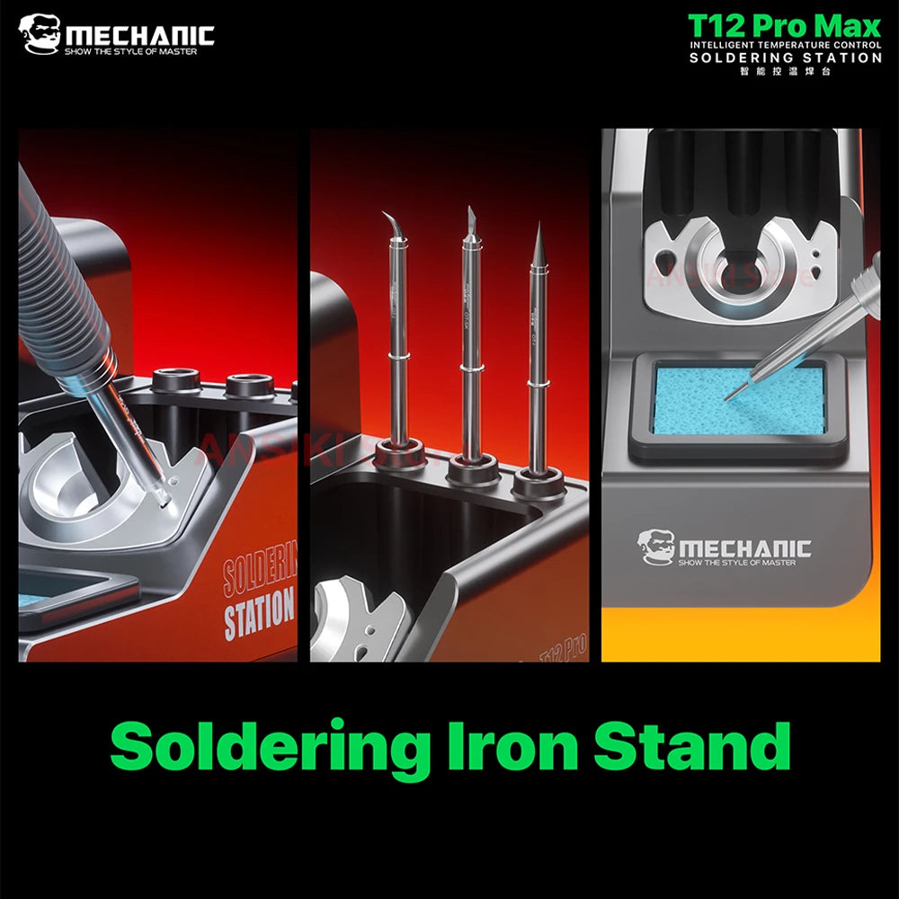 MECHANIC T12Pro Max T12 Soldering Station PID Control 160W High Power 4s Fast Heating Smart Sleep T12 Handle Welding Repair Tool
