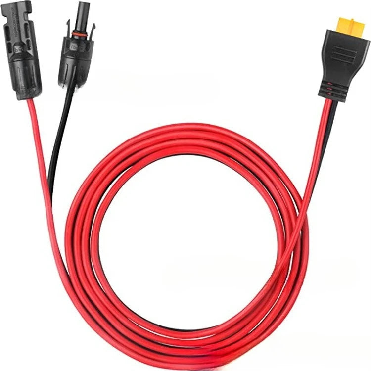 12AWG Solar Rubber-coated XT60 Female Connector To M-C-four  Energy Storage Power Charging Cable XT60 Solar Panel Cable