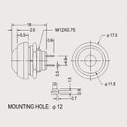 5/20PCS 12mm Momentary Push Button Switch ON OFF PBS-33B Self Reset Mini Round Switch With Wire 2Pin 1A DC12V
