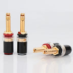 4pcs Speaker Binding Post Gold Plated Terminal Female Banana Jack Connector HIFI Audio Amplifier Banana Plug Socket Terminal