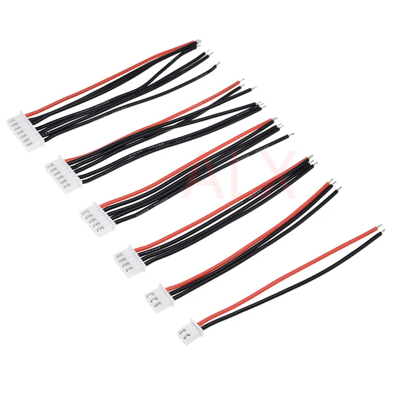 5/10Pcs 1S 2S 3S 4S 5S 6S 22AWG Silicone RC Model Lipo Battery Balancer Charger Plug Wire Connector 2.54mm JST-XH Cable IMAX B6