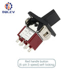 SPDT DPDT Reset Latching Toggle Switch RLS-102 5A 125V 3A 250 AC Mini 3 6PIN ON-ON ON-OFF-ON Rocker Switch Lights Motors