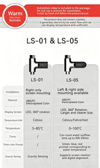 Universal Shower Head Hot Tub Water Temperature Monitor Electricity LED Display Bathing Temperature Meter Bathroom Accessories