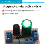 Liludin 1/5/10Pcs Adjustable HIFI Horn Treble Bass 2 Way Audio Frequency Divider Home Car DIY Speaker Crossover Filters Kits