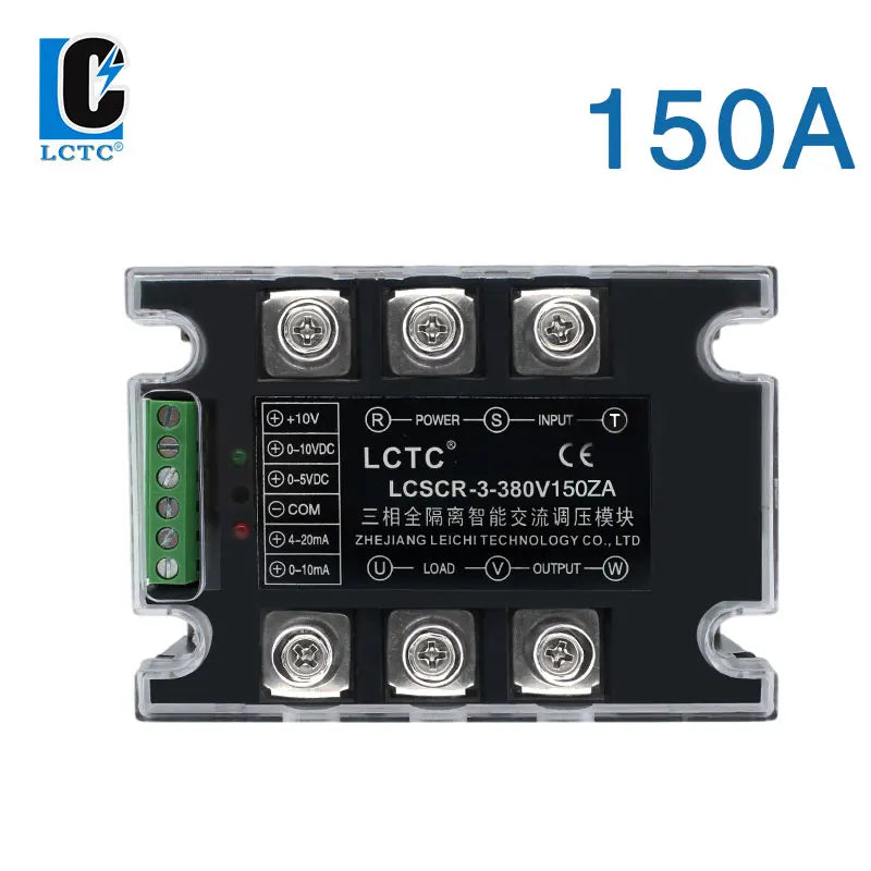 LCTC Voltage Regulator Module 380V Three Phase Solid State Relay 25A 40A 60A 100A 150A 200A SSR Fully Isolated Intelligent AC