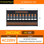 ENMG Relay Module 220VAC 2/4/8/16 Channel SPDT DPDT PLC Signal Amplifier Board Industrial Control Switch