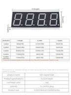 5PCS LED Digital Tube Display 0.28/0.36/0.4/0.56/0.8-Inch 1/2/3/4-Bit 7 Segment Common Cathode/Anode Red/White/Yellow/Green/Blue