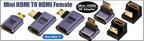 A4 Flexible HDMI-Compatible FFC FPV Ultra Thin Micro HDMI Female A4 Flat Cable Cord to HDMI Mini 90 Degree Micro Male FPC
