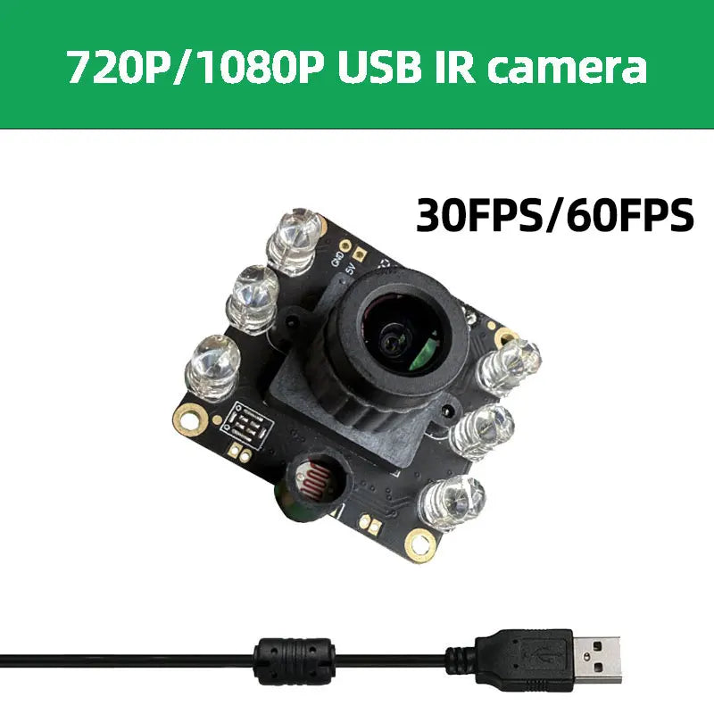 2MP Night Vision USB IR Camera Module 720P 1080P 30FPS  Infrared 850nm 940nm mini Wide angle camera for windows liunx Android