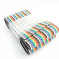 40 Pin 1.27mm Pitch Colorful Flat Ribbon Cable, IDC FC Dupont Wire Connector, Flexible FPC Jumper for DIY Electronics