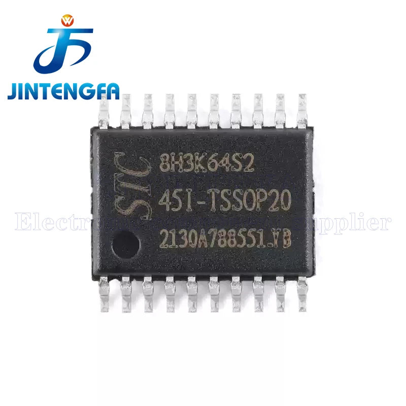 5PCS STC STC8H3K64S2 STC8H3K64S2-45I-TSSOP20 8H3K64S2 1T 8051 Microprocessor Microcontroller MCU IC Chip Brand New Authentic