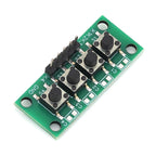 1x4 Single Row 4 Independent Push Button Module Arduino Electronic Experiment Teaching Development Board
