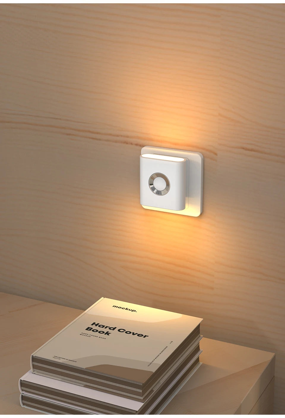 LED Cabinet Light 220V EU Plug in LED Light Lamp Motion Sensor for Stairs Bedside Steps Closet Decor Accent Up/Down Shine 3000K