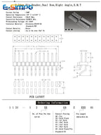 10pcs 2.54mm Double Row Right Angle RA SMT Horizontal SMD/SMT 2X3/4/5/6/7/8/10/20/40P PCB Surface Mount PH8.5 Male Female Header