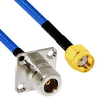 1PC SMA Male Female RP Angle to N Type Plug Jack Panel Mount Pigtail Cable RG402.141" Blue Jacket 20cm/50cm/100cm