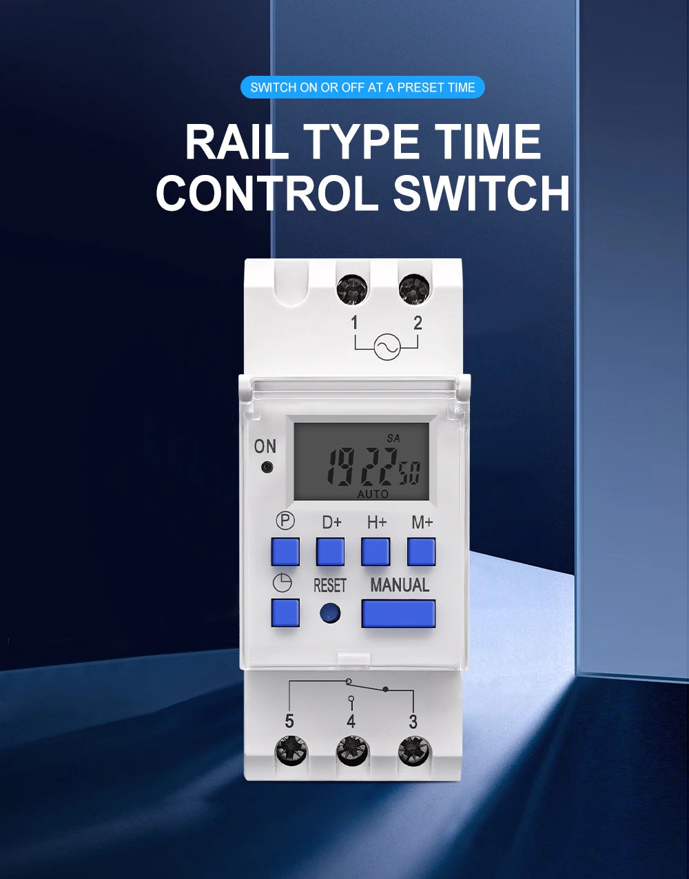 TOMZN 1NO 1NC Din Rail Single Phase Weekly 7 Days Programmable Digital TIME SWITCH Relay Timer AC 220V 230V 12V 24V 48V 16A