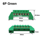 Blue Green White Bridge Design Zero Line 4-12 Pole Screw Brass Copper Grounding Strip Terminal Block Connector Earth And Neutral