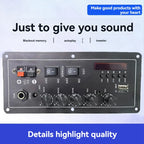 15w+15w Audio Amplifier Board USB Radio Support Dual Microphone Bluetooth Amplificatore Subwoof for Speaker 12V 24V 220V-PZZW